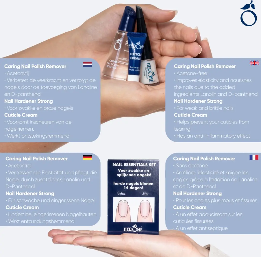 Herome Nail Essentials Set 3-in-1 - 80g Blauw