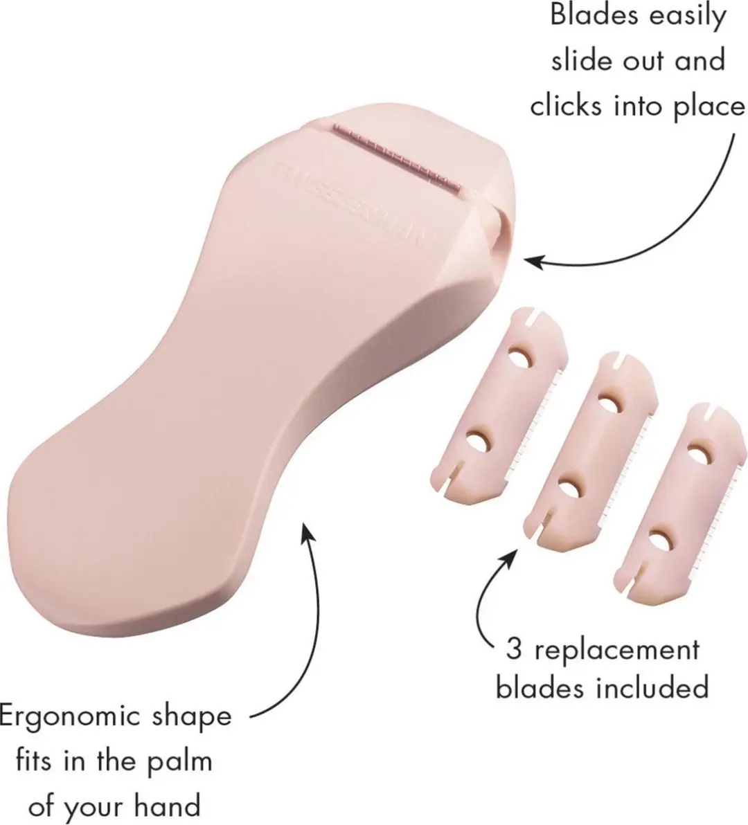 Tweezerman Gezichtsdermaplaner - Roze - 1 Stuks