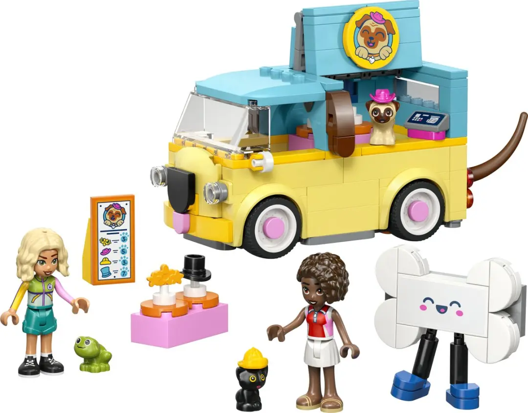 LEGO Friends Bestelwagen Dierenaccessoires - 5 Minifiguren - Multicolor - afbeelding 6 van 6