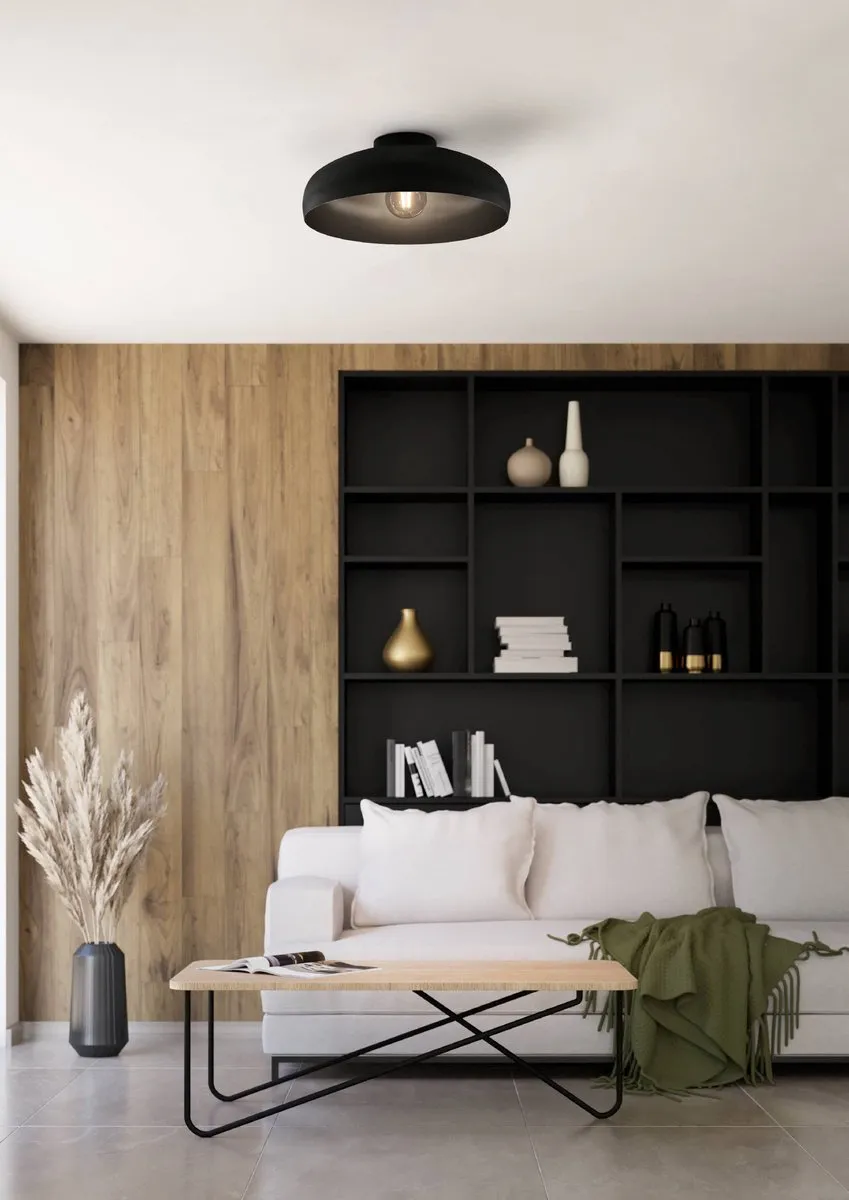 Eglo Mogano Plafondlamp E27 - Ø40cm - Zwart