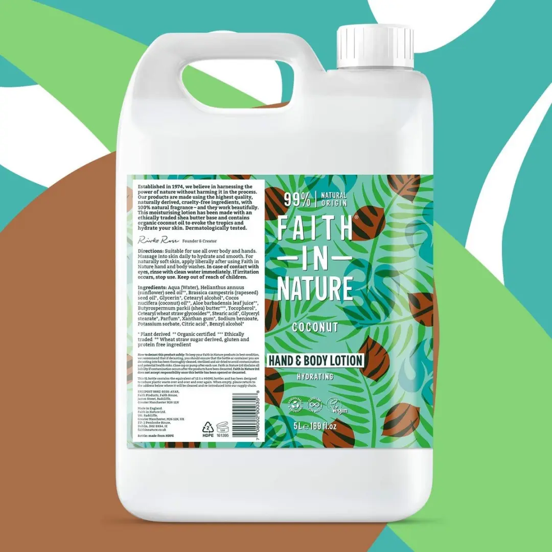Faith In Nature Hand & Bodylotion Navulling Coconut 5L