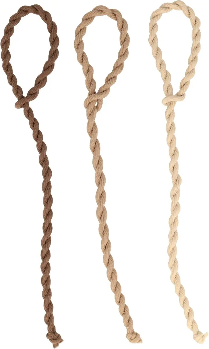 Haarsoires Haarelastieken Basic - Bruin Beige - 3 Stuks