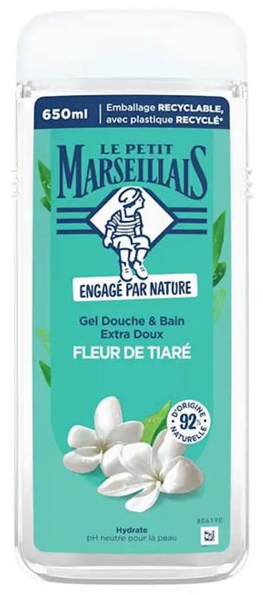 Le Petit Marseillais Fleur de Tiaré Bad- en Douchegel 650ml - afbeelding 3 van 6