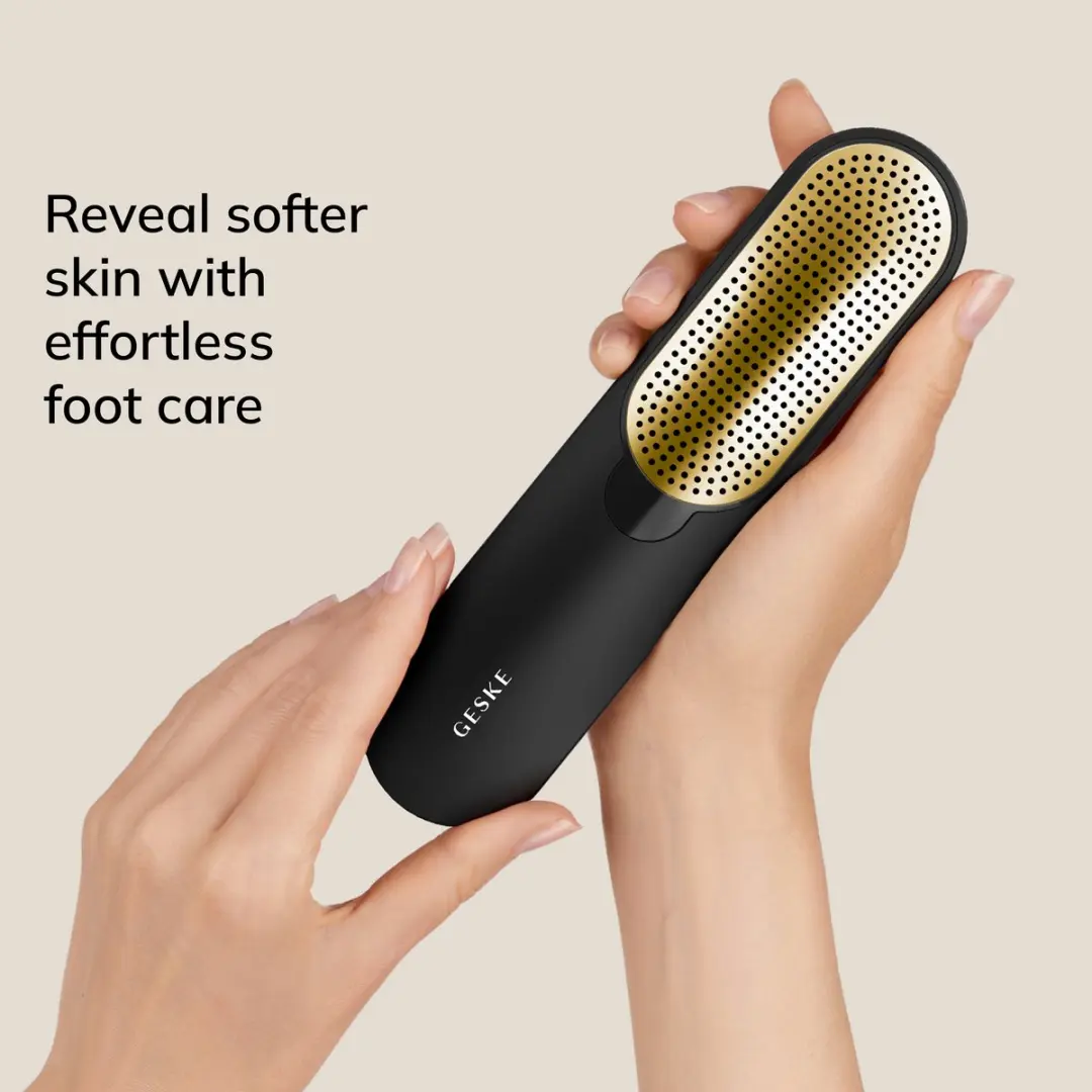 GESKE Dual Foot & Smoothener - 6 in 1 - Nano-Kristallijn Glas & Roestvrij Staal - Grijs