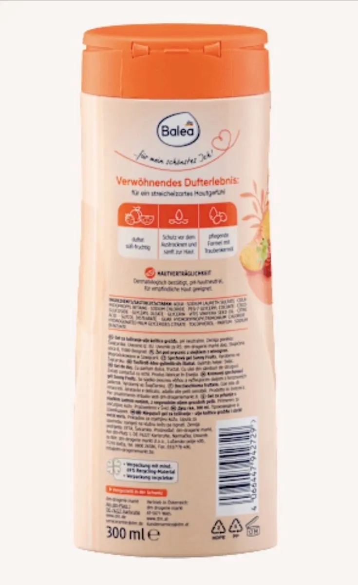 Balea Douchegel Sunny Fruits 300ml