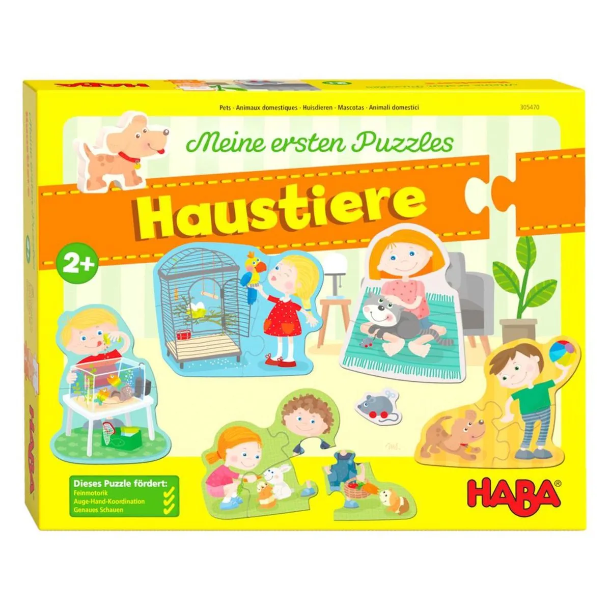 Haba Puzzel Huisdieren Karton 14 Stuks - Multicolor