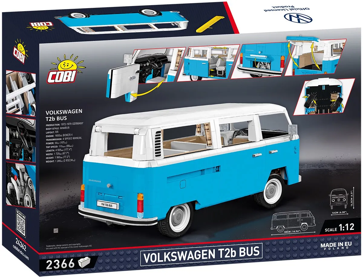 Cobi Volkswagen T2A Camper Bouwset 2366 - 1:12 - 24362