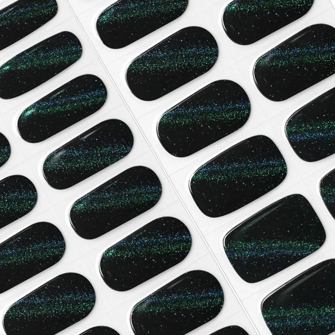 Pink Gellac UV Nagelstickers Cat Eye Black Onyx - 20 Stuks