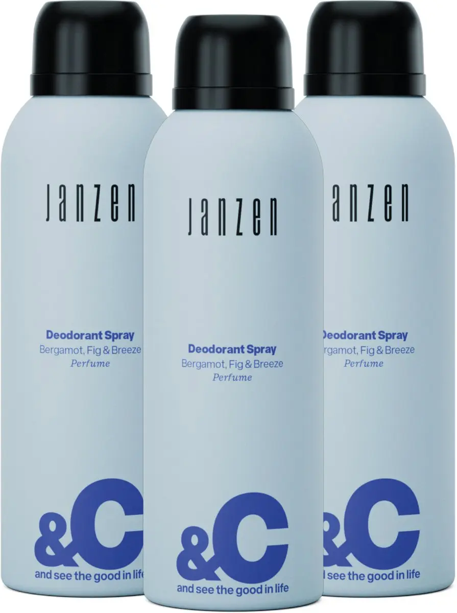 Janzen Deodorant Spray Bergamot Fig & Breeze 3x150ml
