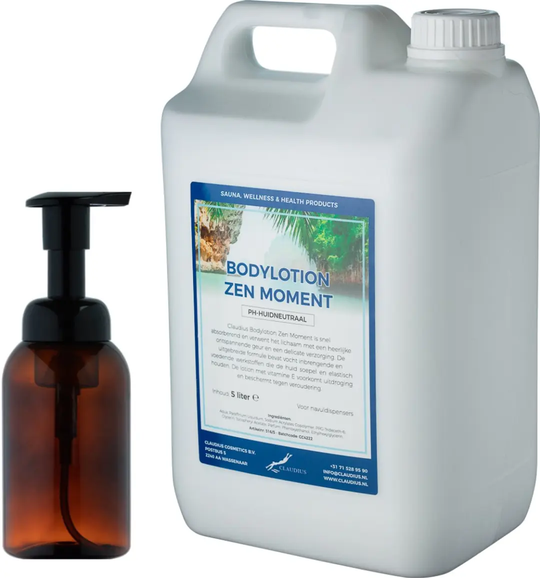 Splashbox Cosmetics Zeepdispenser 300ml + Zen Moment Bodylotion 5.3L Navulling