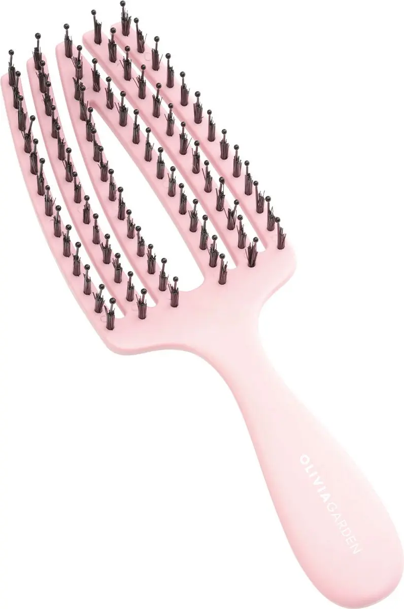 Olivia Garden Fingerbrush Care Mini Kids - Roze