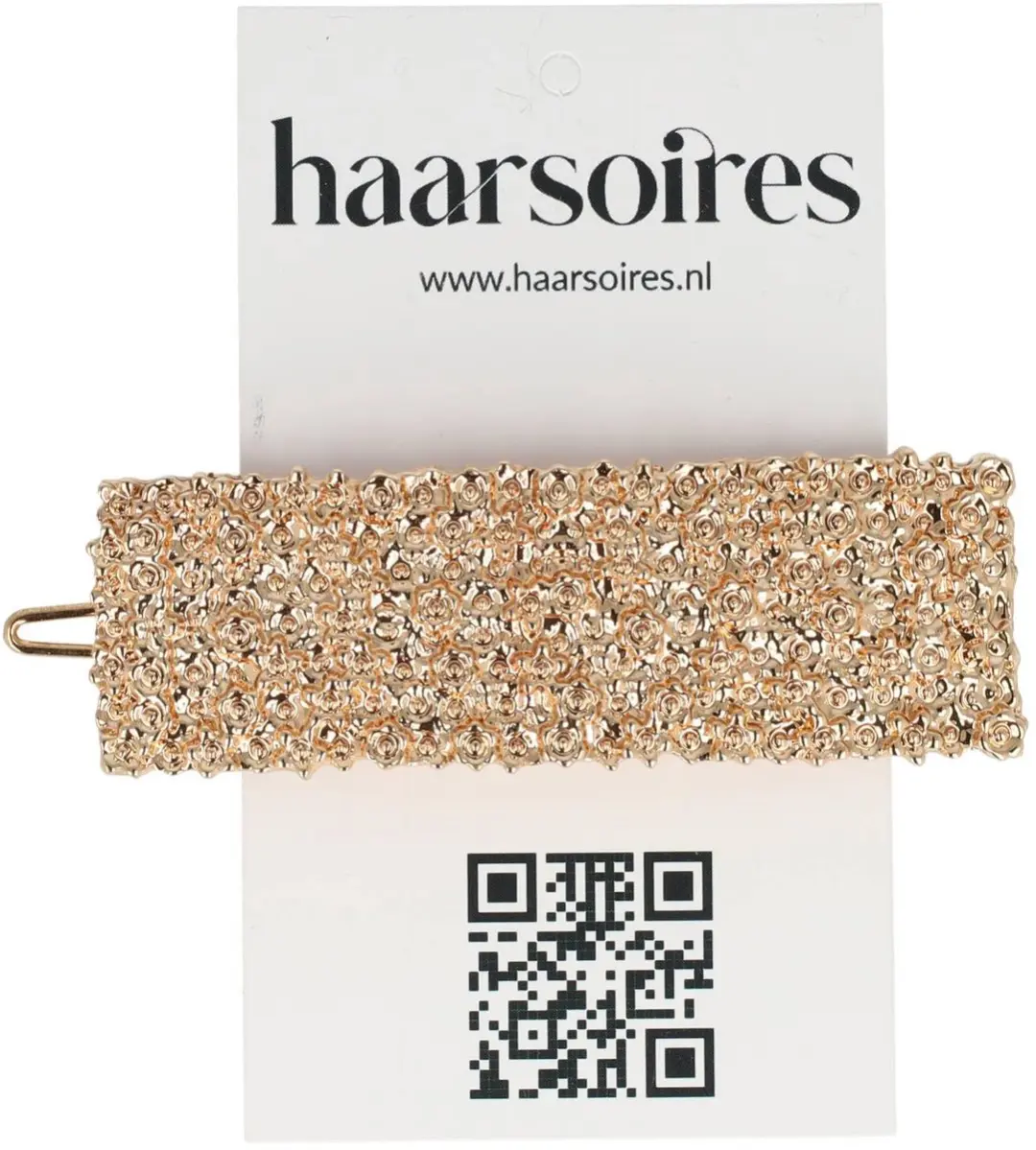 Haarsoires Haarspeld 7cm - Rechte Vorm - Geribbeld - Goud