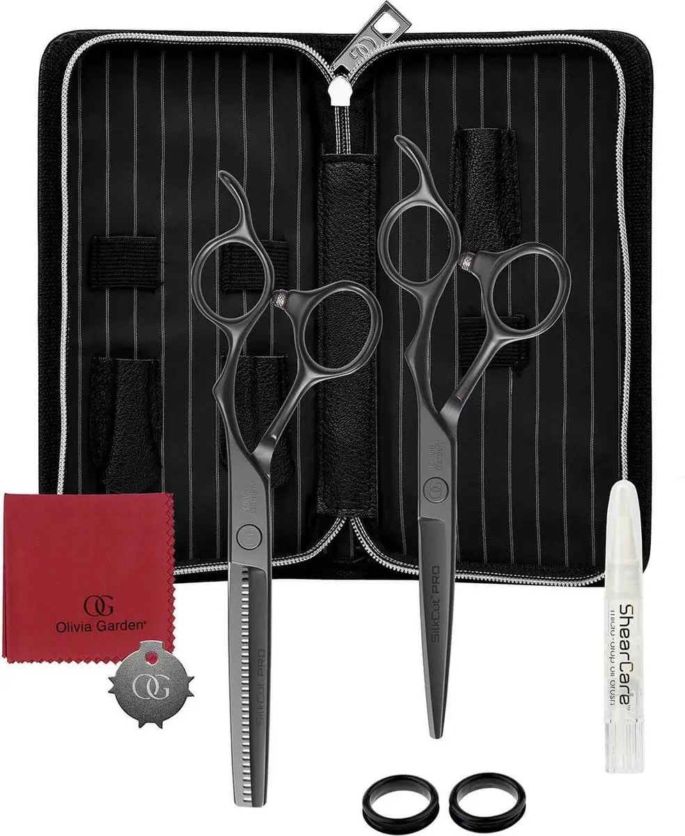 Olivia Garden Silkcut Pro Scharenset - Matt Black
