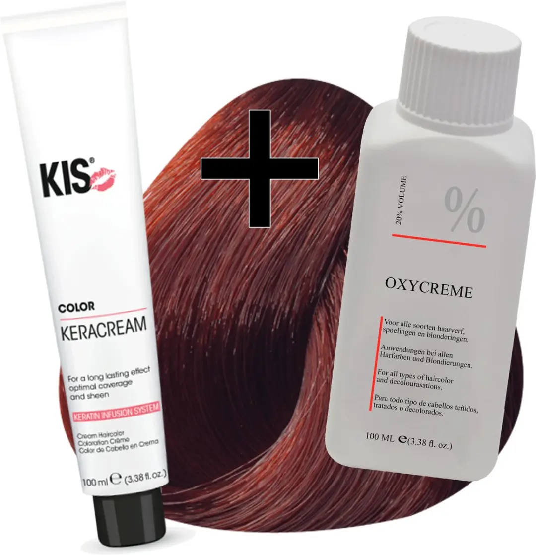 KIS Haarverfset 6RK Donker Rood Koper Blond 100ml