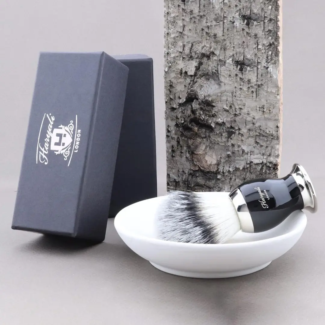 Haryali London Scheerkwast - Metal Handvat - Zwart