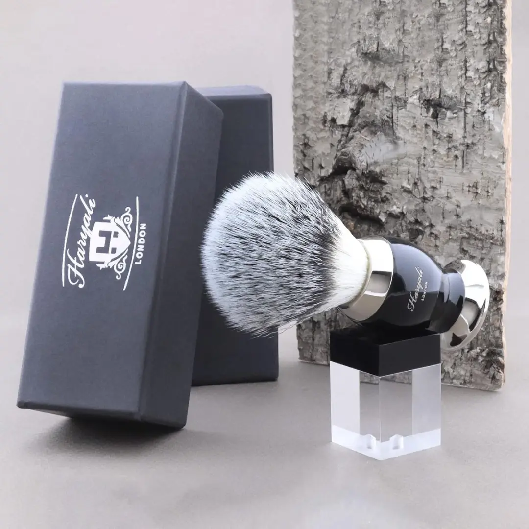 Haryali London Scheerkwast - Metal Handvat - Zwart