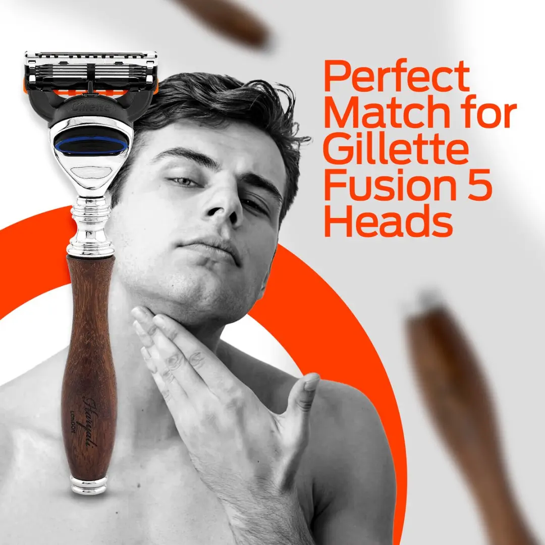 Haryali London Fusion 5 Scheermes - 5-kantig - Hout - afbeelding 6 van 6