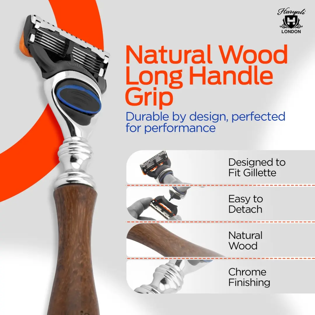 Haryali London Fusion 5 Scheermes - 5-kantig - Hout