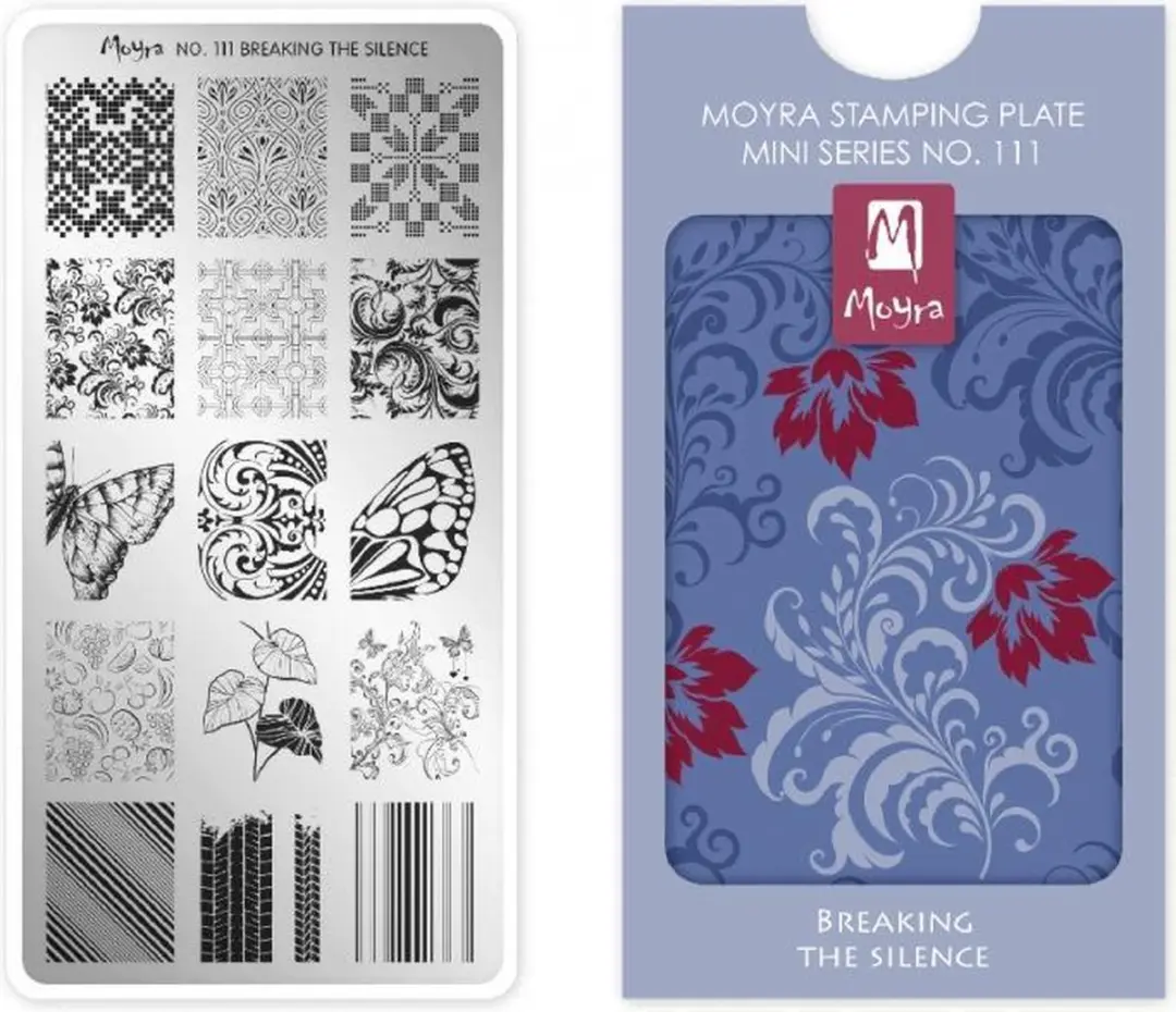 Moyra Mini Stamping Plate M111 Breaking The Silence
