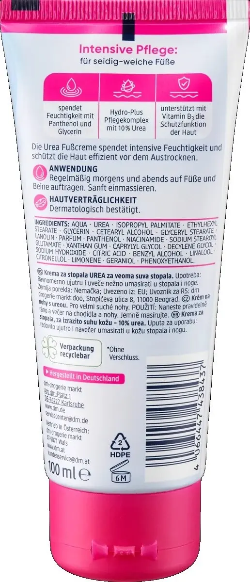 Balea Voetcrème 10% Ureum 100ml