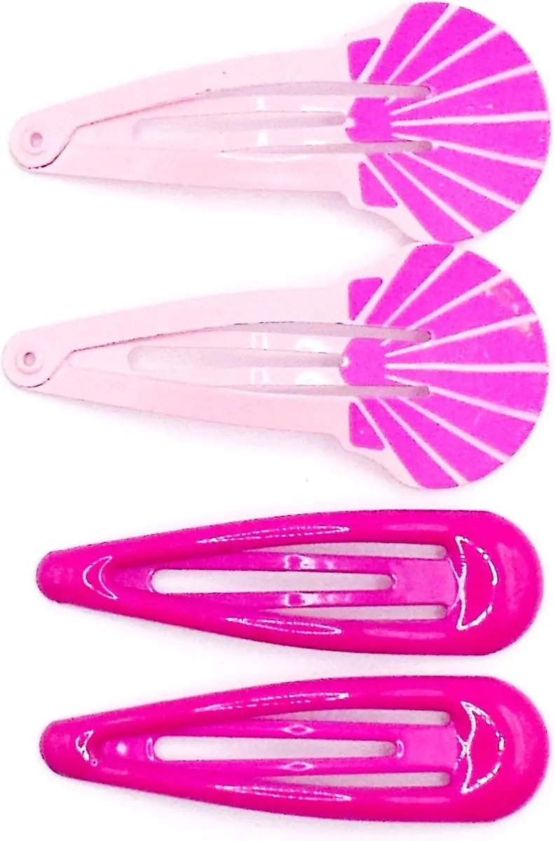 Hairmode Klik-Klak Haarspeldjes Paars-Roze