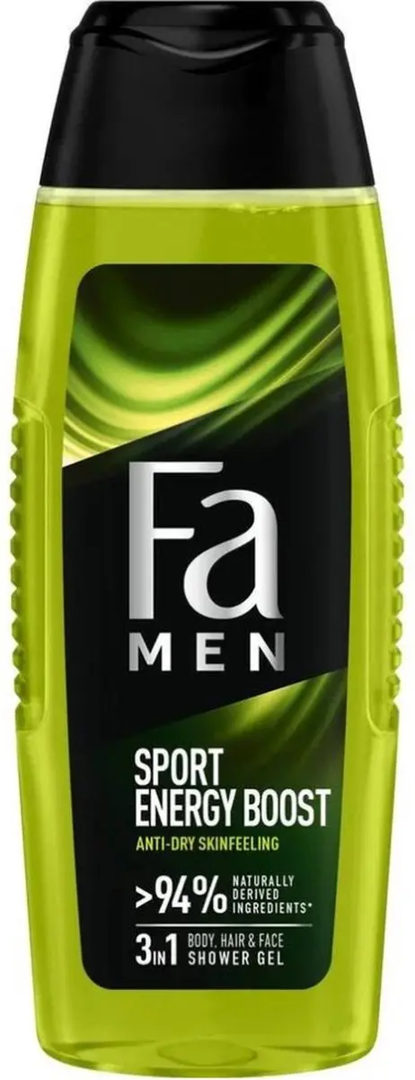 Fa Men Sport Energy Boost Doucemiddel 250ml - 6 Stuks
