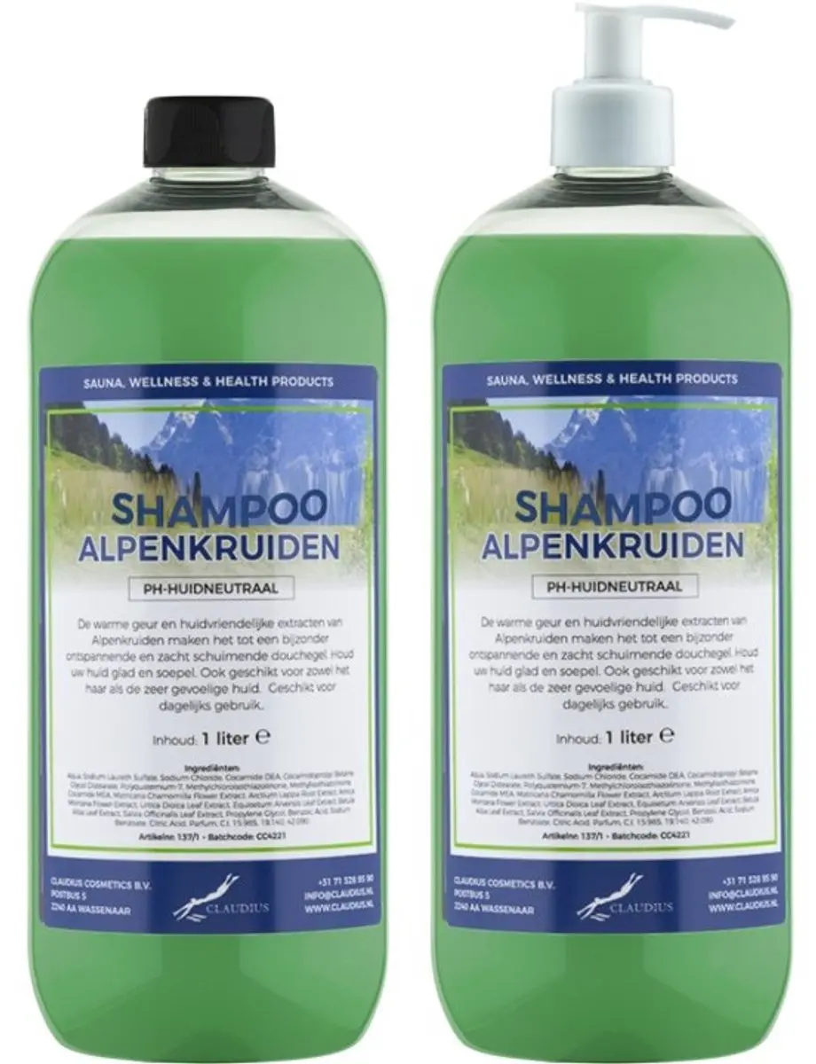 Splashbox Cosmetics Alpenkruiden Shampoo 2x1L