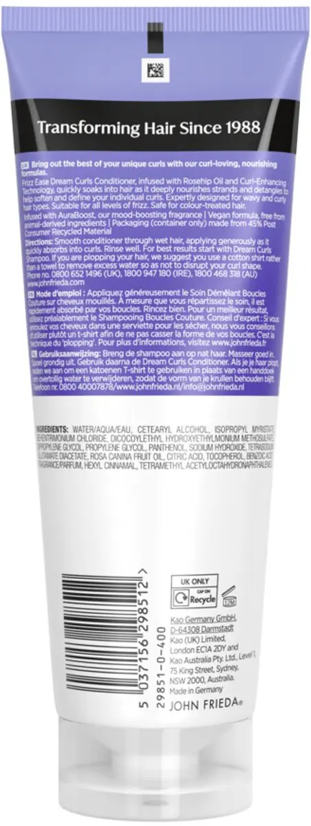John Frieda Frizz Ease Dream Curls Conditioner 250ml