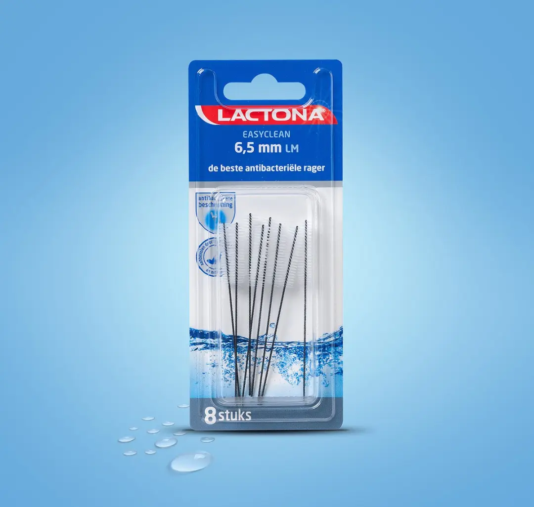 Lactona Ragers Easyclean 6,5mm - Zwart - 8 Stuks