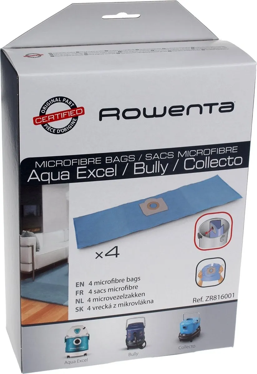 Rowenta Micro-Fiber ZR816 Stofzuigerzakken - 4 Stuks
