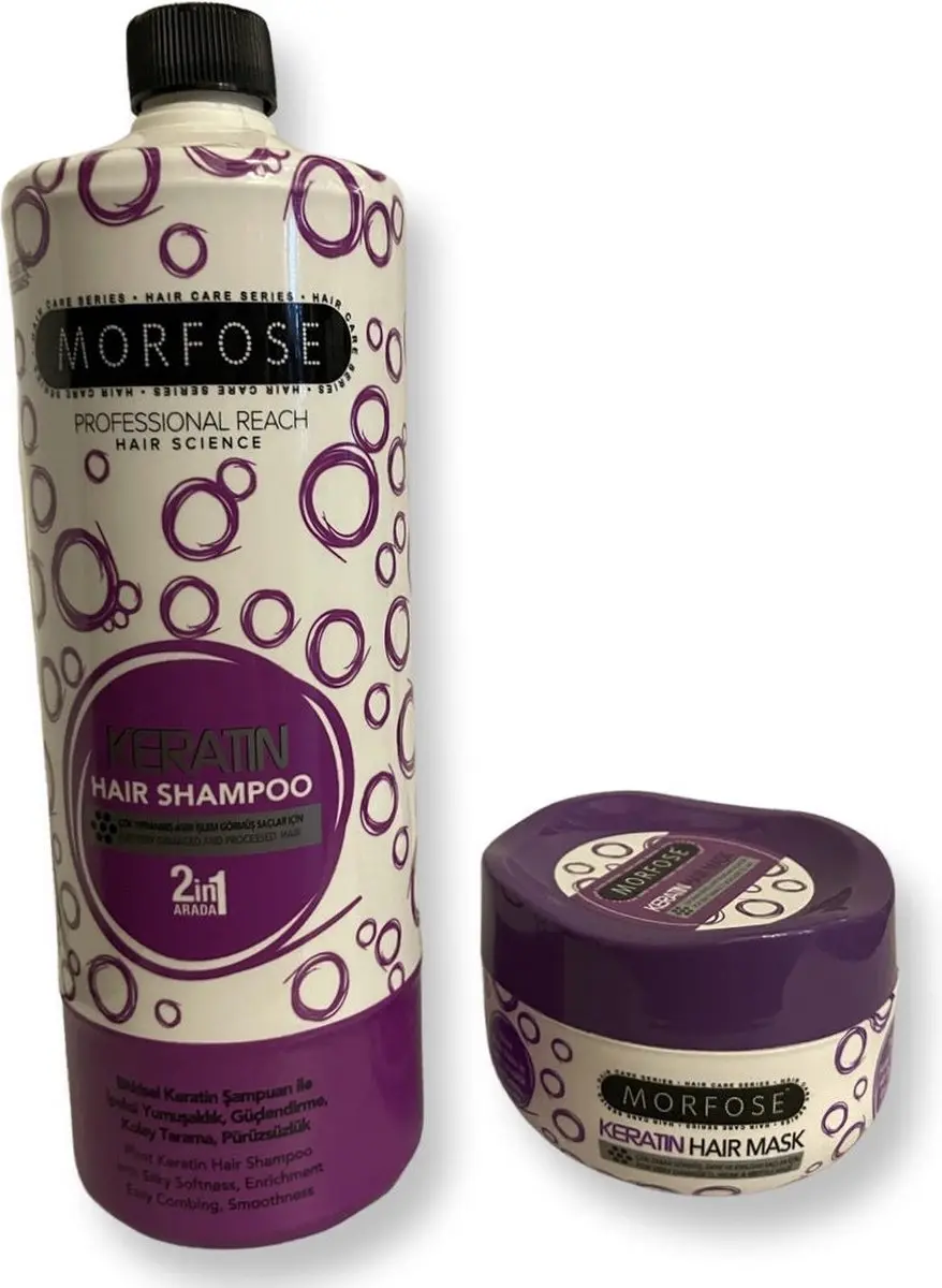 Morfose Keratin Shampoo & Mask 2 Stuks