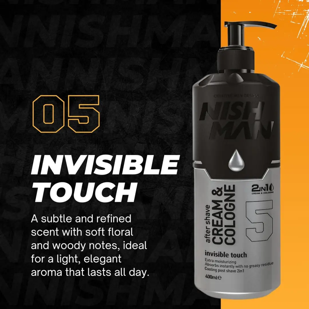 Nishman After Shave Cream & Cologne Invisible Touch 400ml