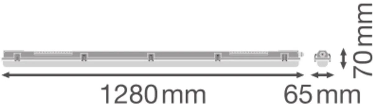 LEDVANCE LED TL Buis Armatuur 120cm IP65 - Donkergroen