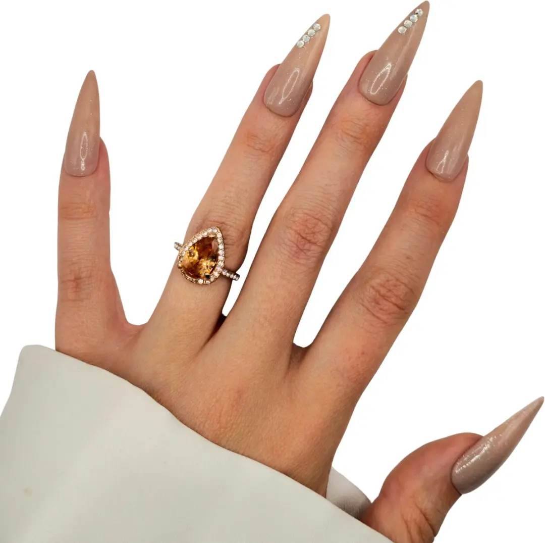 SD Press on Nails B-271 XL Stiletto Kunstnagels Nude Beige - 20 Stuks
