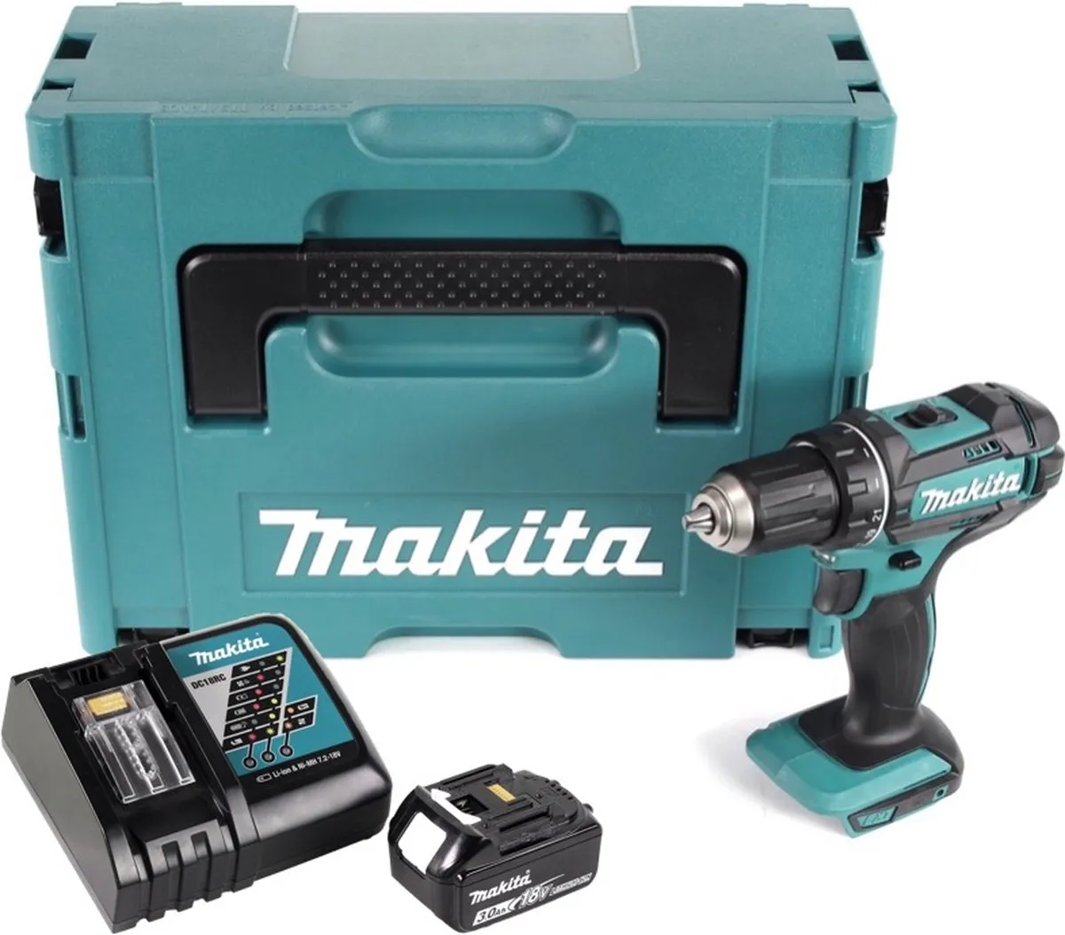 Makita DDF482RF1J Accuboormachine 18V - 62Nm - 21 standen - 1x 3.0Ah