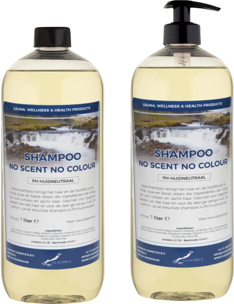 Splashbox Cosmetics Shampoo No Scent No Colour 2x1L