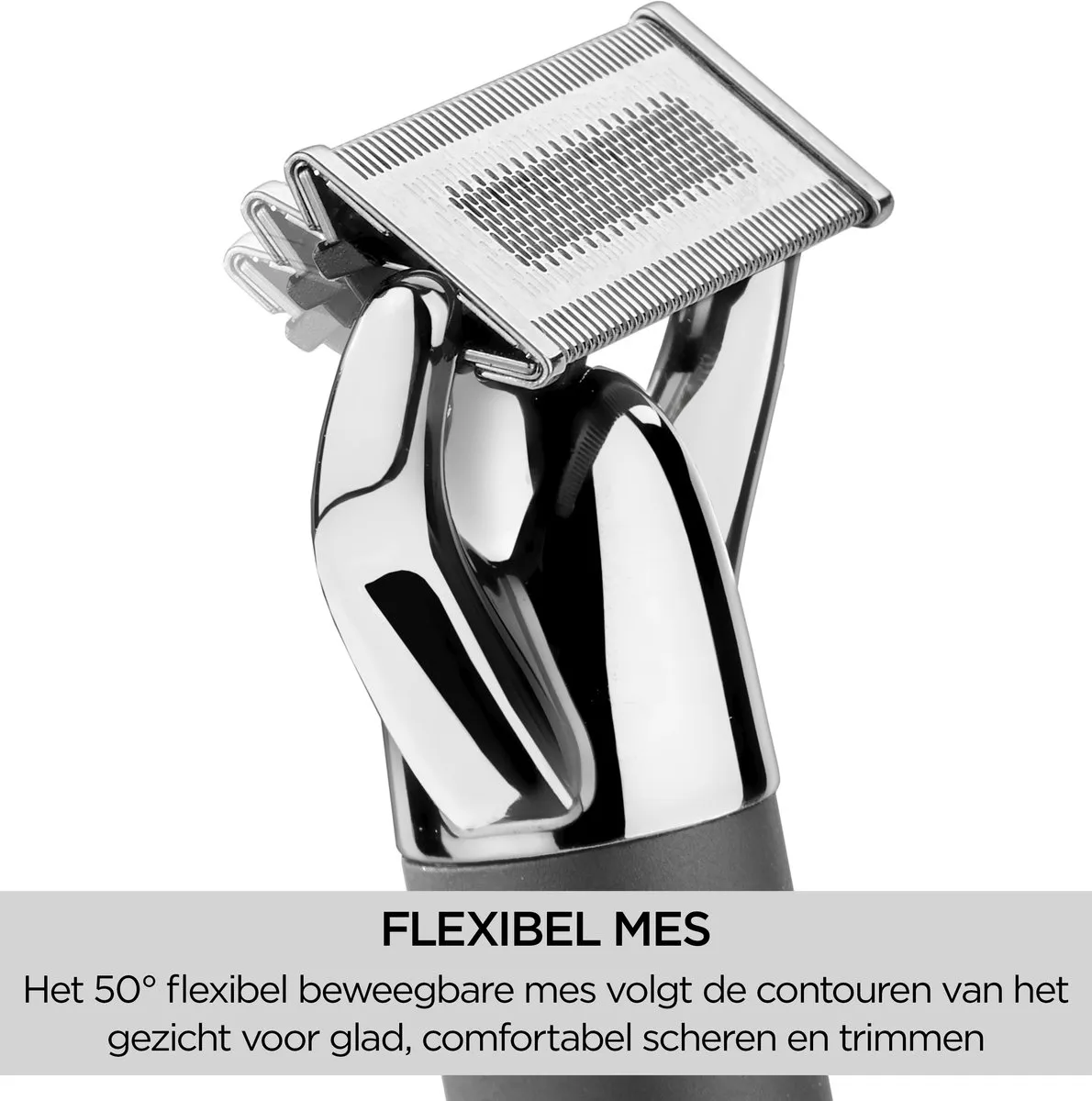 BaByliss X-Blade Super-X Metal Series 2-in-1 Scheerapparaat en Baardtrimmer P1346E - Voordeelverpakking met Extra Vervangend Mes - Chrome Edition - Flexibel Bewegend Japans Stalen Mes - 100% Waterdicht - Magnetische oplaadstandaard