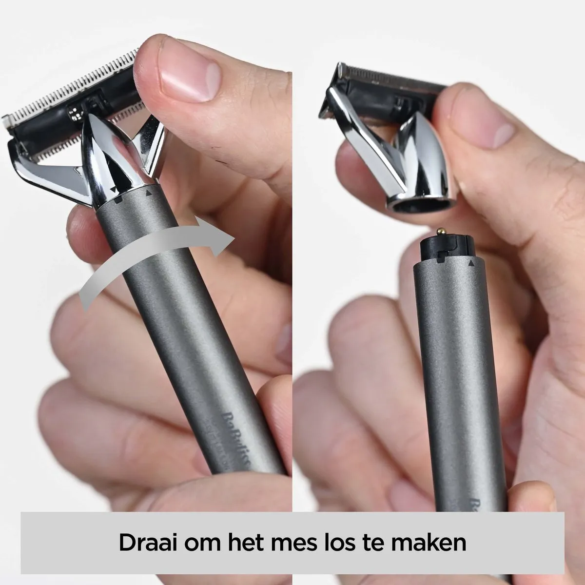 BaByliss X-Blade Super-X Metal Series 2-in-1 Scheerapparaat en Baardtrimmer P1346E - Voordeelverpakking met Extra Vervangend Mes - Chrome Edition - Flexibel Bewegend Japans Stalen Mes - 100% Waterdicht - Magnetische oplaadstandaard