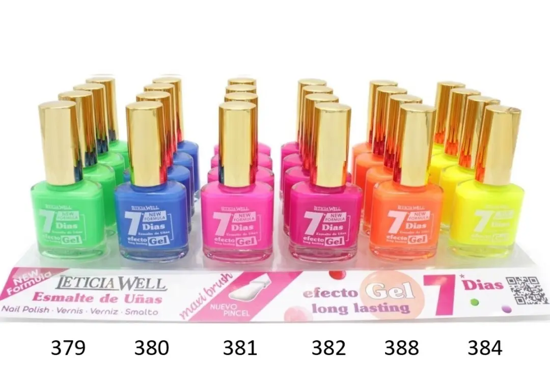 Leticia Well Set Nagellak 6x13ml - Groen/Blauw/Roz/Oranje/Geel