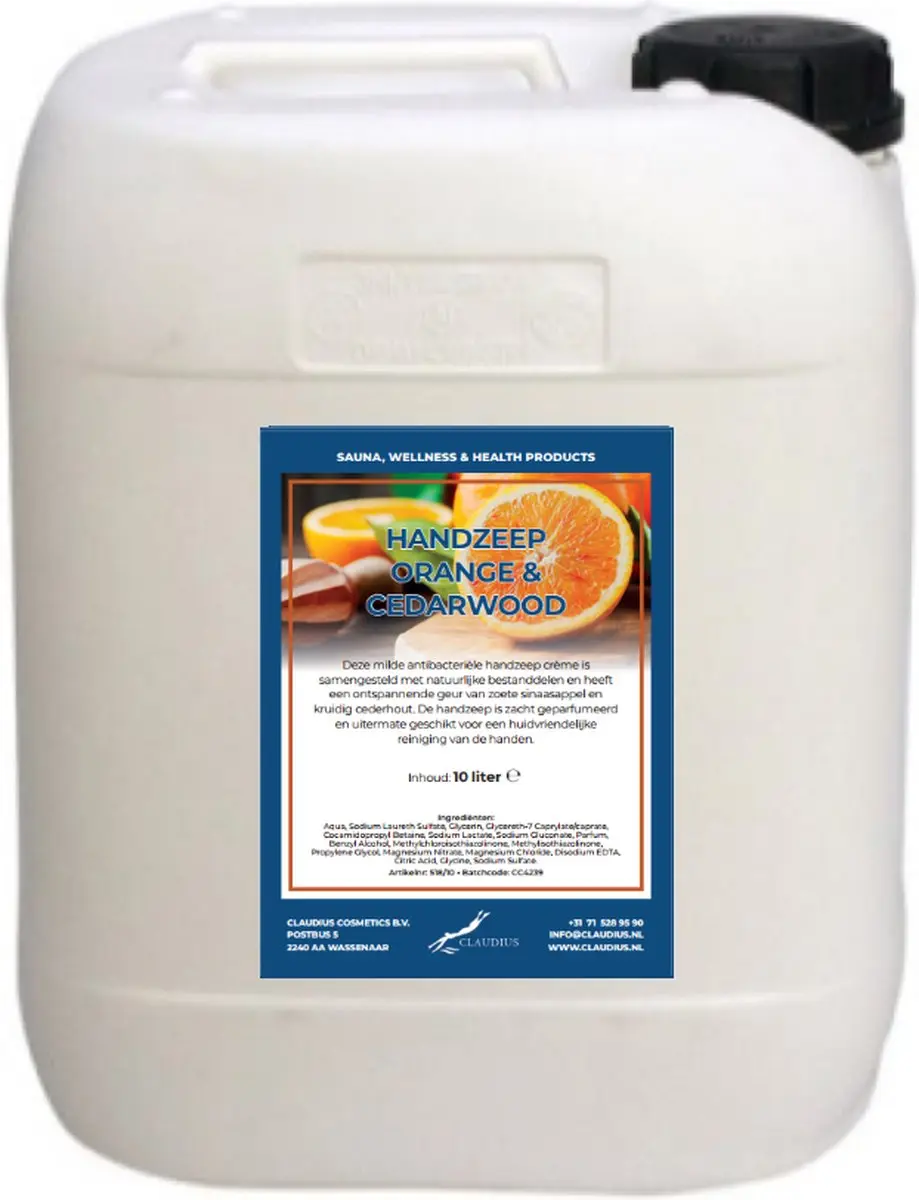Splashbox Cosmetics Handzeep Sweet Orange & Cedarwood 10L