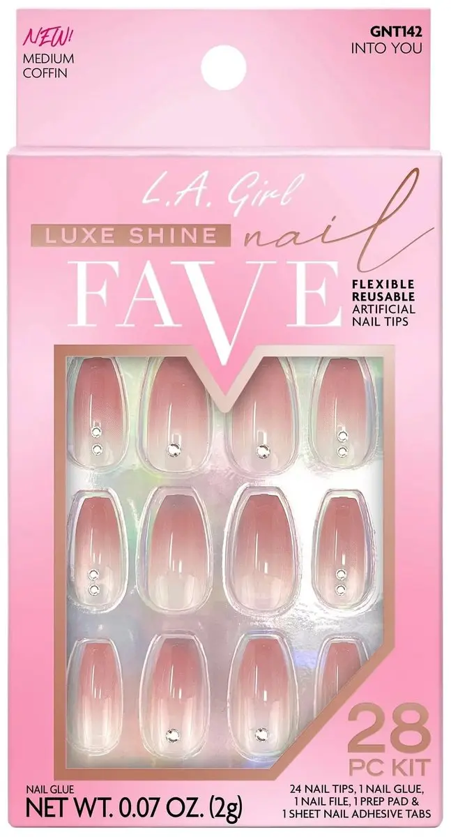 L.A. Girl Luxe Shine Fave Nail Tips Nude