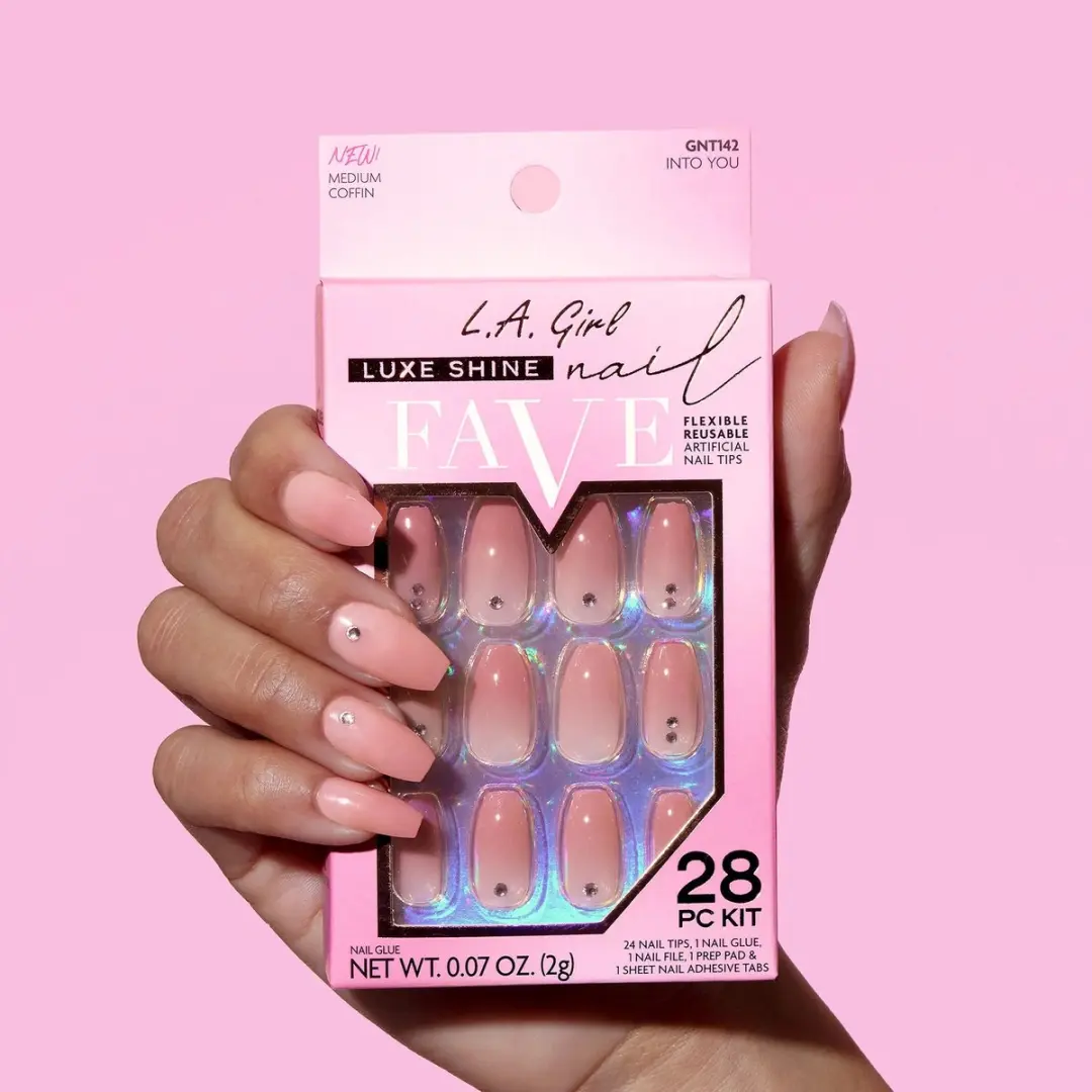 L.A. Girl Luxe Shine Fave Nail Tips Nude - 24 Stuks