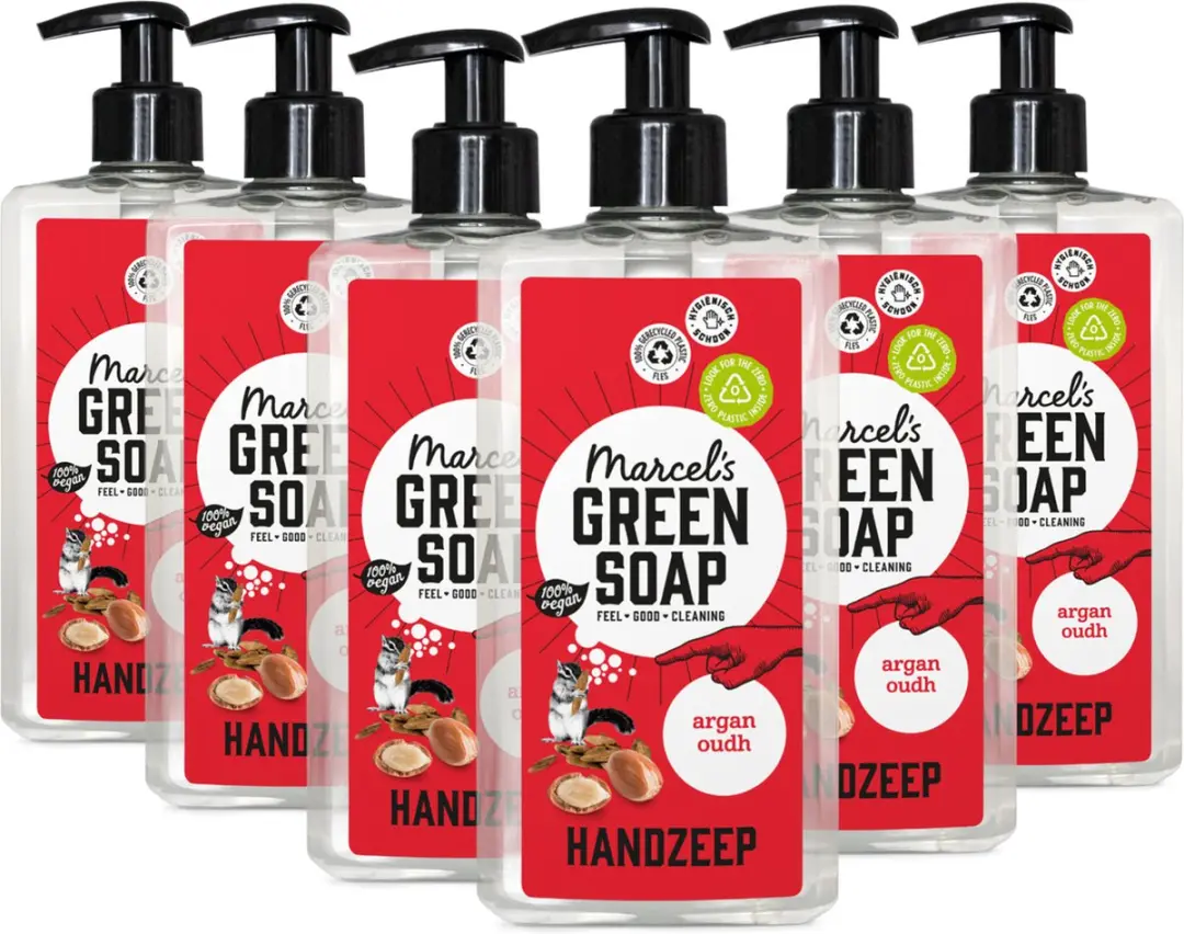 Marcel's Green Soap Handzeep Argan & Oudh 6x500ml