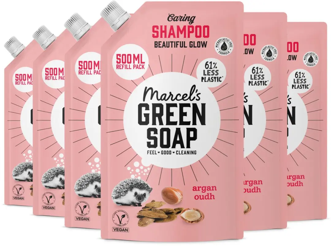 Marcel's Green Soap Shampoo Navulling Argan & Oudh 6x500ml