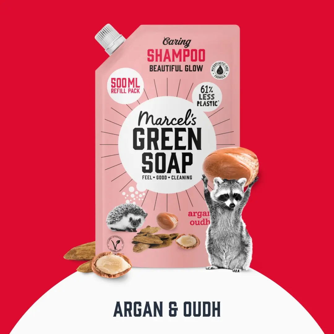 Marcel's Green Soap Shampoo Navulling Argan & Oudh 6x500ml