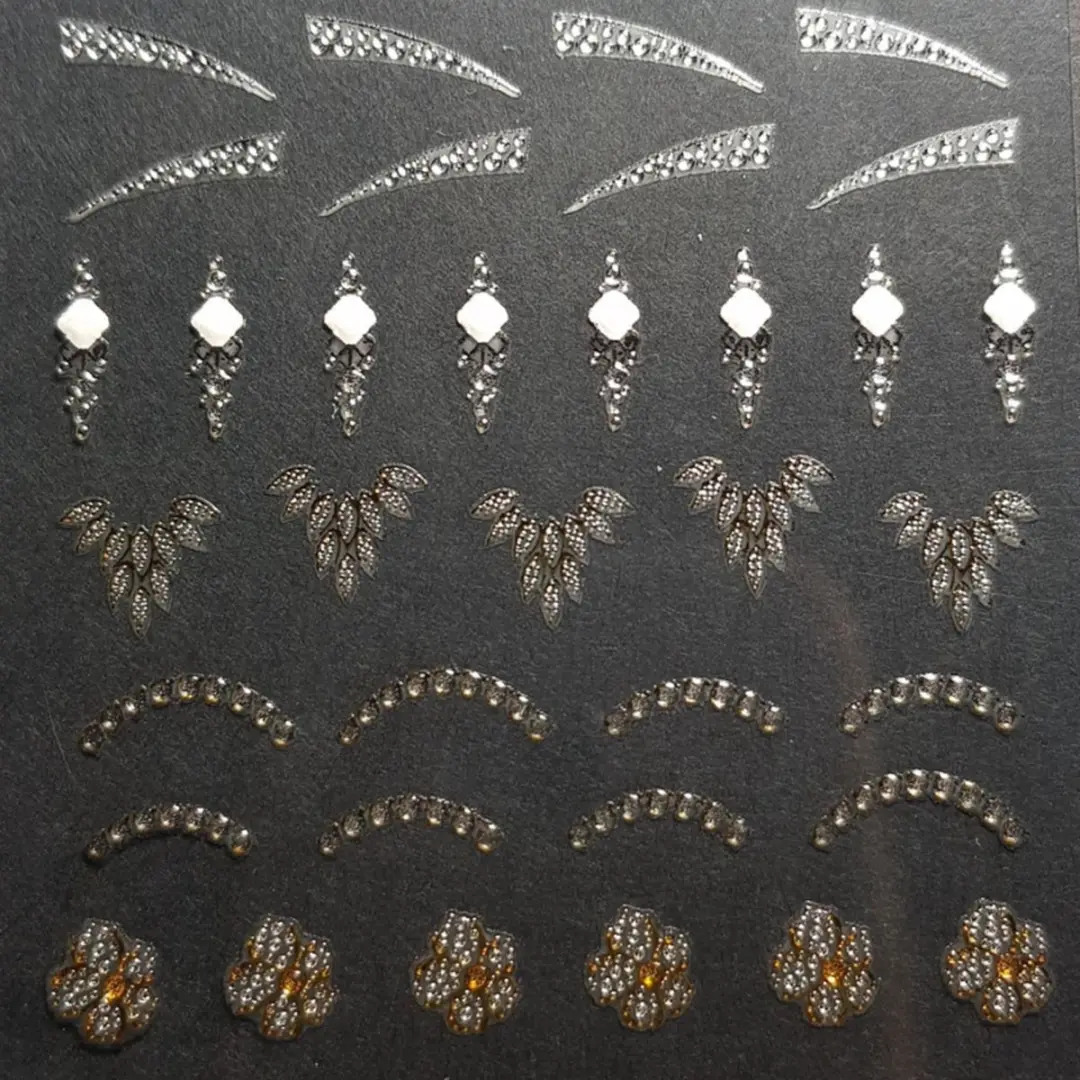 Korneliya 3D Nail Jewels NJ04 Comets and Leafs