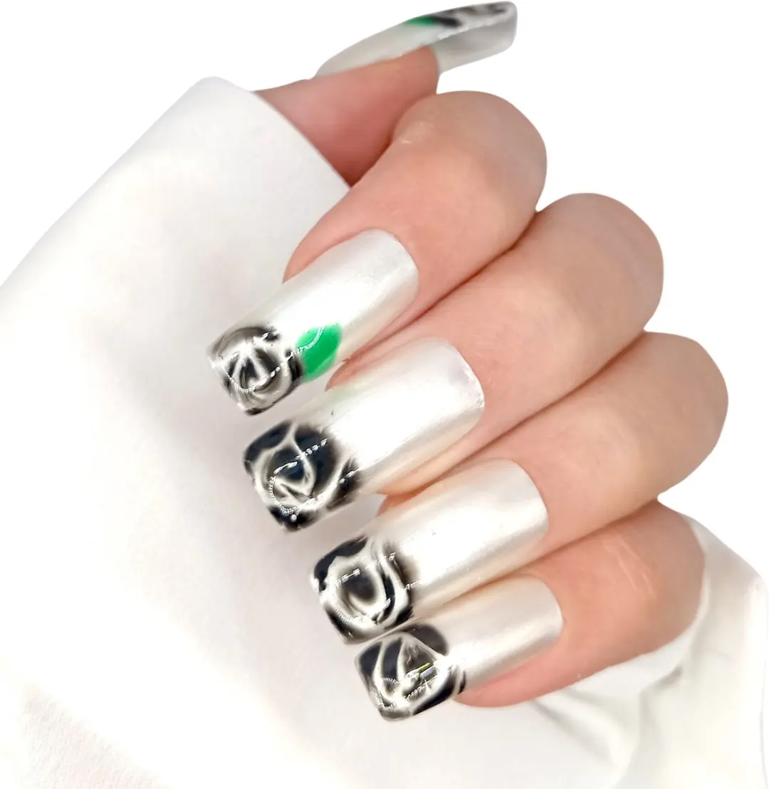 SD Press on Nails No. 1 Bed Of Roses Plaknagels