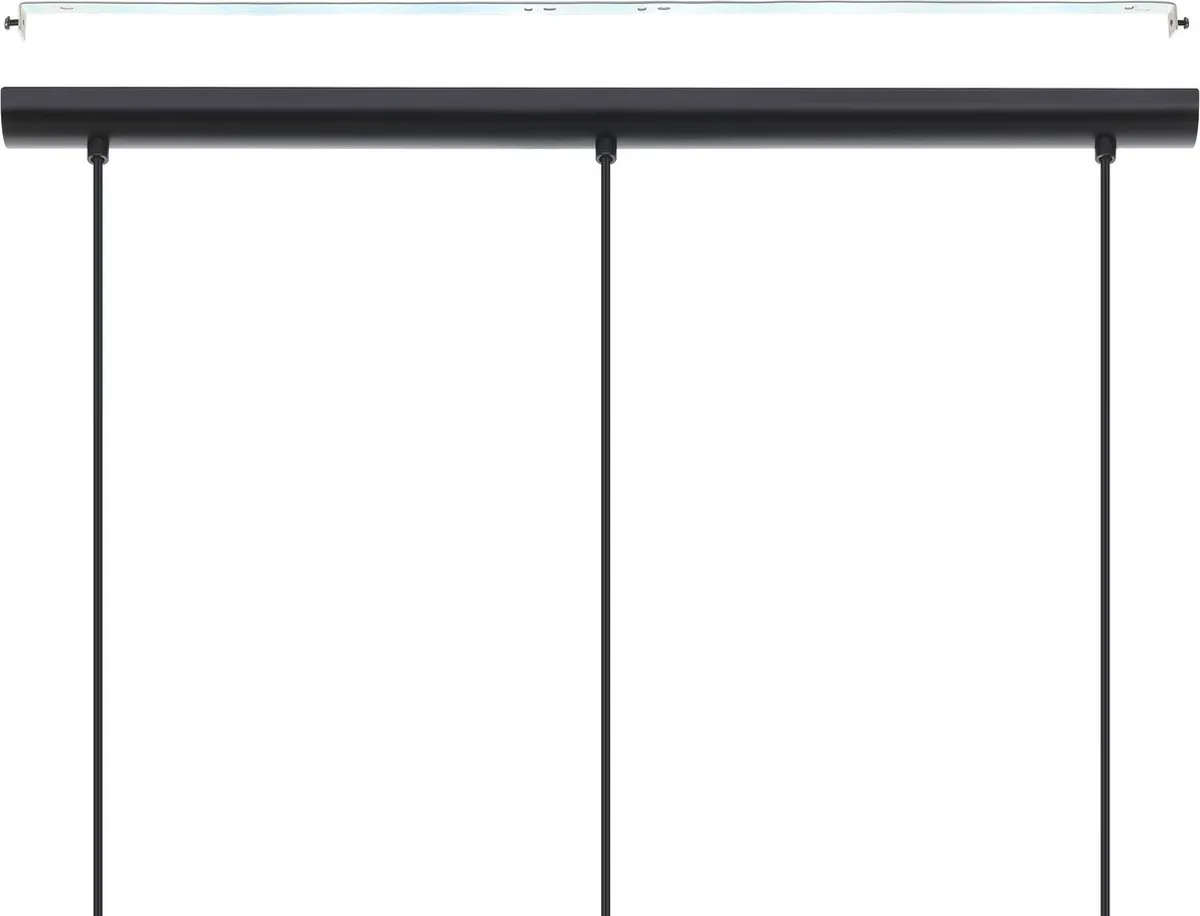 Eglo Carlton 1 Hanglamp E27 - 80,5 cm - Zwart/Koper