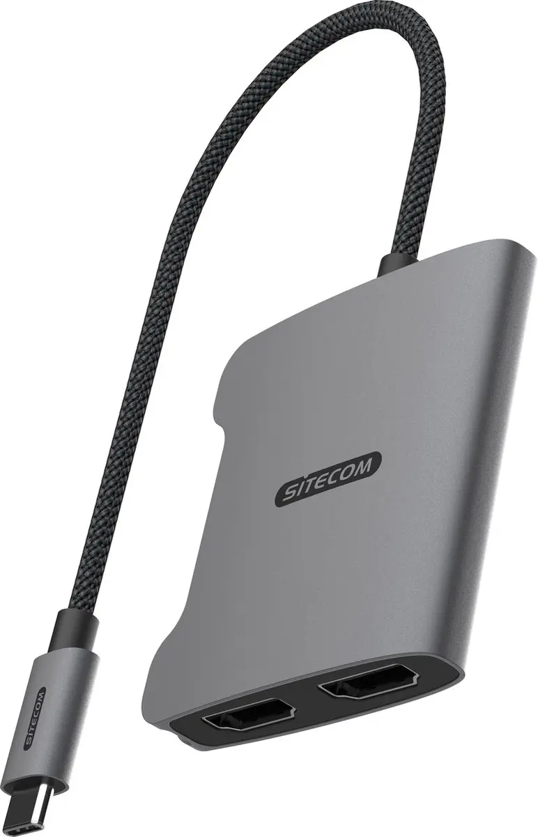 Sitecom AD-1017 USB-C naar Dual HDMI Adapter - Zilver