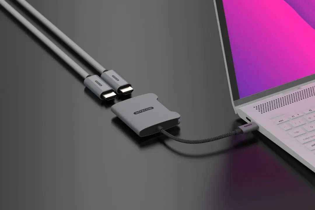 Sitecom AD-1017 USB-C naar Dual HDMI Adapter - Zilver